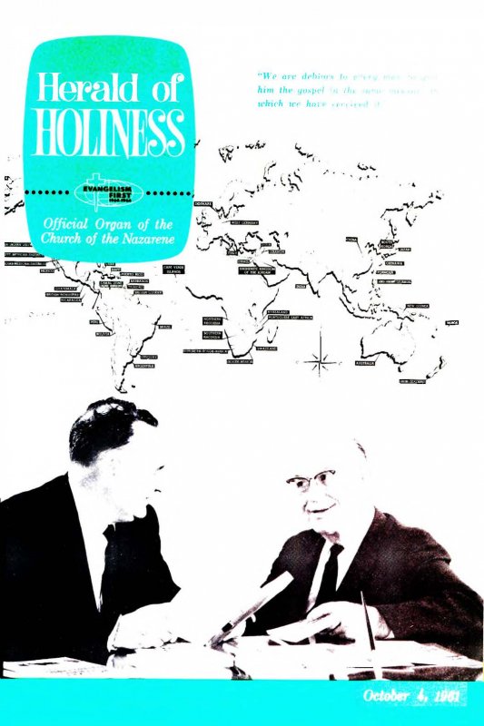 Herald of Holiness - October 4, 1961