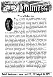 Title Page of Herald of Holiness - April 16, 1952