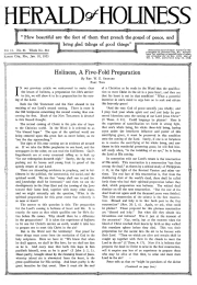Front page of Herald of Holiness - January 10, 1923