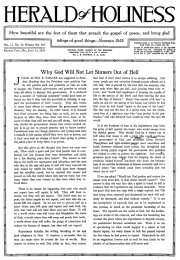 Front page of Herald of Holiness - July 11, 1923