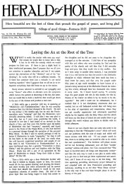 Front page of Herald of Holiness - September 6, 1922
