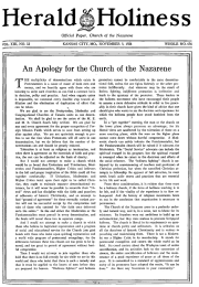 Front page of Herald of Holiness - November 5, 1924