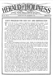 Front page of Herald of Holiness - November 3, 1926