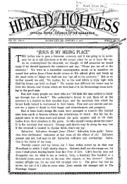 Front page of Herald of Holiness - January 19, 1927