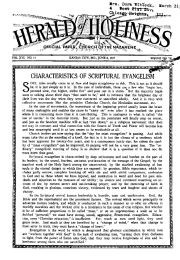 Front page of Herald of Holiness - June 8, 1927
