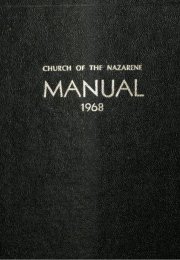 Manual of the Church of the Nazarene, 1968