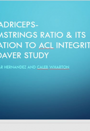 Quadriceps-hamstrings ratio & its relation to ACL integrity: a cadaver study