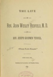 The Life of Rev. John Wesley Redfield, M.D.