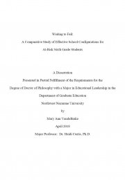 Waiting to fail: a comparative study of effective school configurations for at-risk sixth grade students