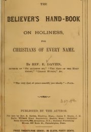 The Believer's Hand-book on Holiness