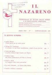 IL NAZARENO - Gennaio-Marzo 1984