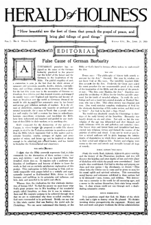 Title Page of Herald of Holiness - April 24, 1918