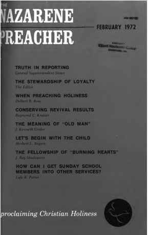 Title Page of Nazarene Preacher