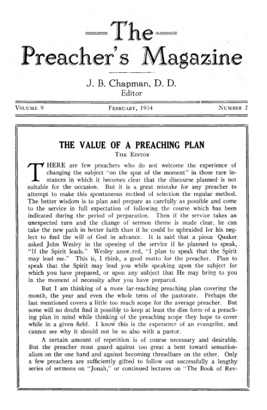 Cover of Preacher's Magazine