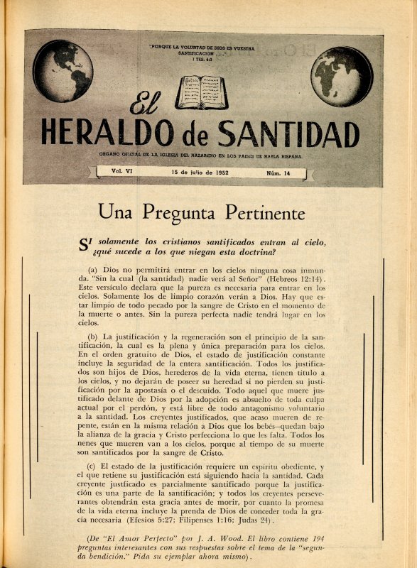 Portada: Una pregunta pertinente, J. A. Wood