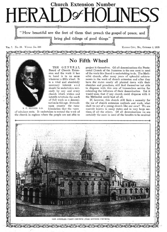 Title Page of Herald of Holiness – October 2, 1918