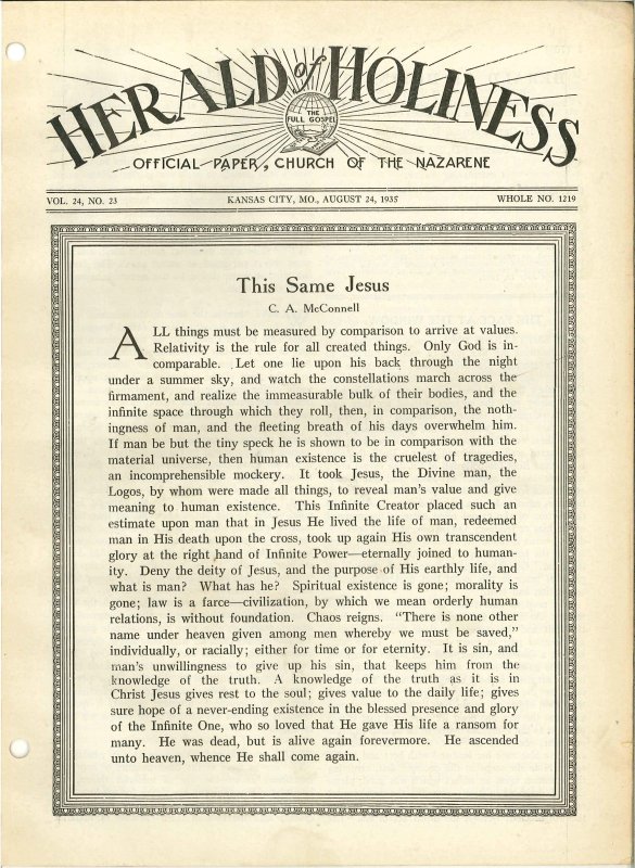 HERALD OF HOLINESS - August 24, 1935