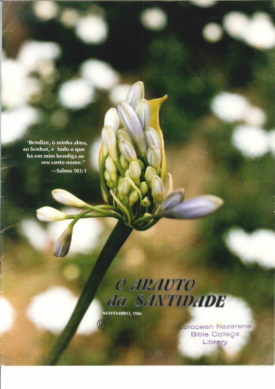 O ARAUTO DA SANTIDADE - NOVEMBRO 1986
