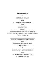 Proceedings of the General Board of the Church of the Nazarene: 91st Annual Session, 21-24 February 2014
