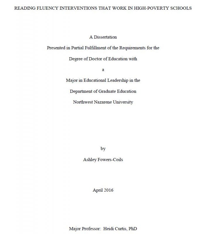 Reading fluency interventions that work in high-poverty schools