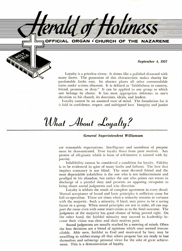 Herald of Holiness - August 28, 1957