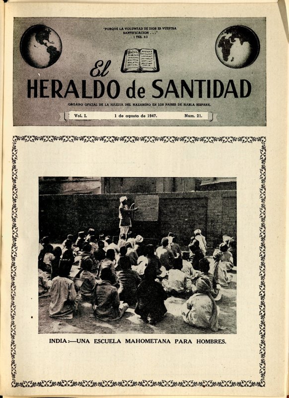 El Heraldo de Santidad, 1 de Agosto 1947, Vol 1 N°21