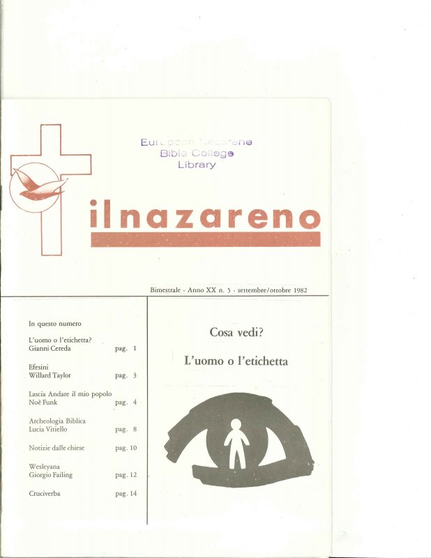 IL NAZARENO - Settembre-Ottobre 1982