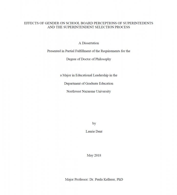 Effects of gender on school board perceptions of superintendents and the superintendent selection process